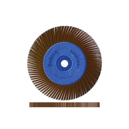 Dedeco Sunburst Radial Bristle Discs 6 in X 1/2 in Angled Ta Brown 36 Grit A/O 1/Unit 1890